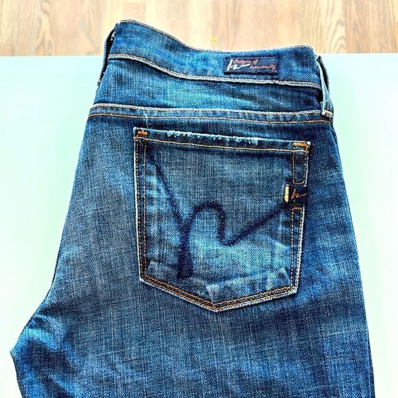 Citizens of humanity, low waist cropped jeans, Kelly# 063 stretch dark blue 29 - Picture 1 of 16